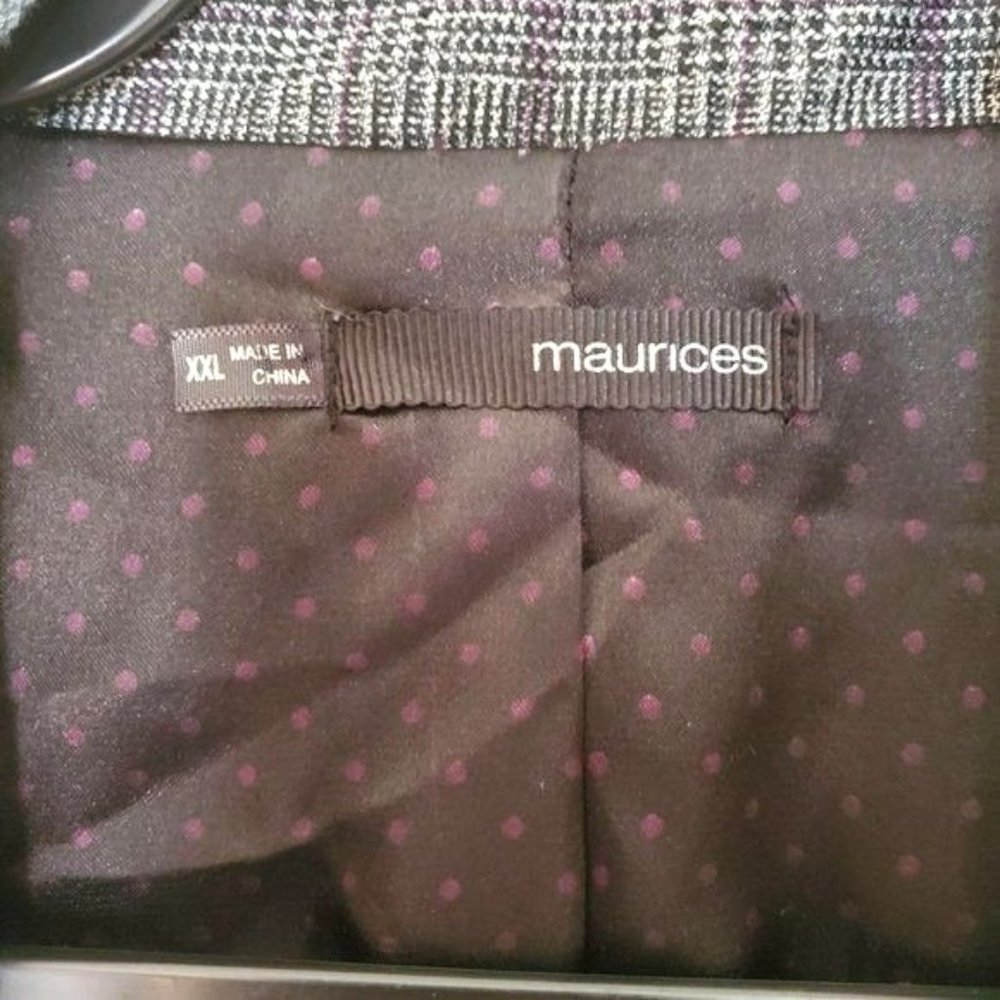 Maurice's Womens Blazer Grey XXL Plus Size  Roll Cuff Blazer - Picture 3 of 8